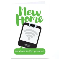 Personalised PG Quips New Home Card - Now What's The WiFi password?