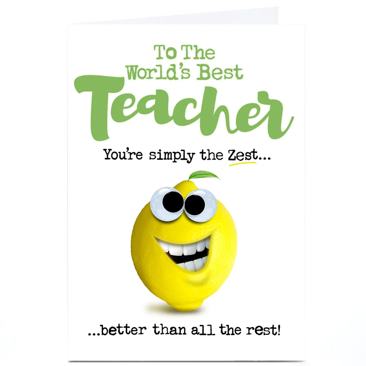 Personalised PG Quips Thank You Teacher Card - Simply The Zest