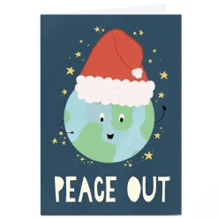 Personalised Phoebe Munger Christmas Card - Peace Out