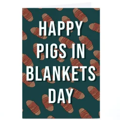 Personalised Phoebe Munger Christmas Card - Pigs in Blankets