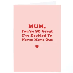Personalised Phoebe Munger Mother's Day Card - Never Move Out