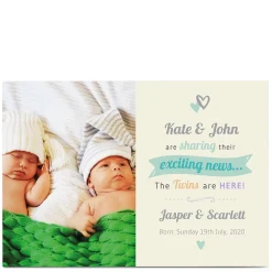 Personalised Photo Card - Baby Exciting News