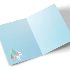Personalised Photo Christmas Card - Unicorn Magic Sister