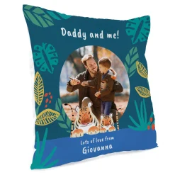 Personalised Photo Cushion - Big Tiger Little Tiger Cute