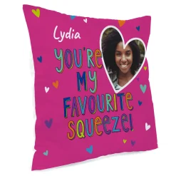 Personalised Photo Cushion - My Favourite Squeeze