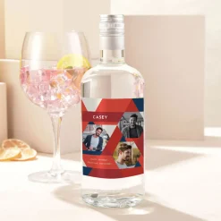 Personalised Photo Gin - Geometric Any Message