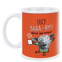 Personalised Pink Petshop Mug - Baaa-rmy About My Brew