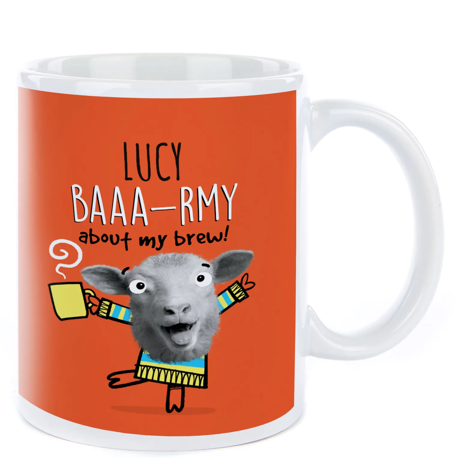 Personalised Pink Petshop Mug - Baaa-rmy About My Brew