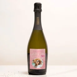 Personalised Pink Photo Happy Birthday Prosecco
