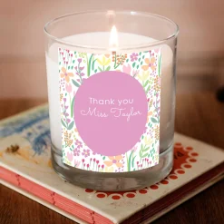 Personalised Pomegranate & Cashmere Scented Candle - Thank You Teacher