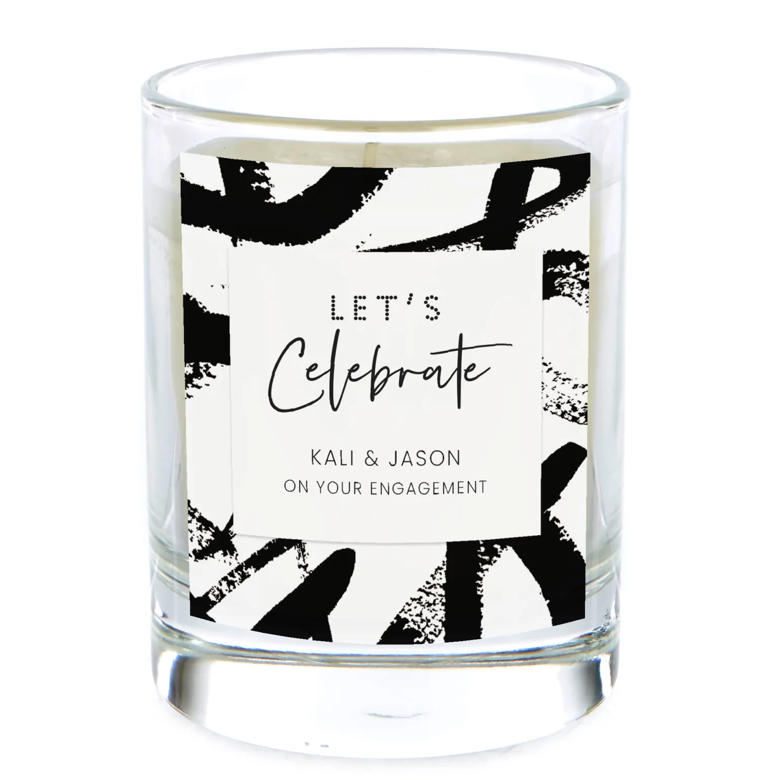 Personalised Pomegranate & Cashmere Scented Candle - Lets Celebrate