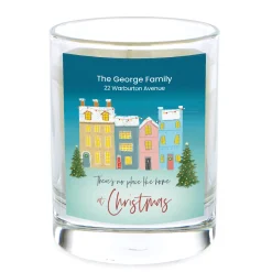 Personalised Pomegranate & Cashmere Scented Christmas Candle - No Place Like Home