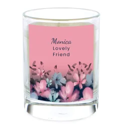 Personalised Pomegranate & Cashmere Scented Candle - Floral Any Message