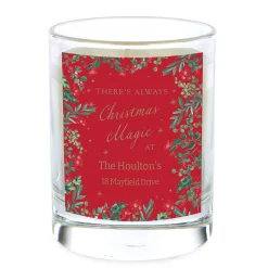 Personalised Pomegranate & Cashmere Scented Christmas Candle - Christmas Magic