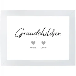 Personalised Print - Grandchildren 2 Hearts