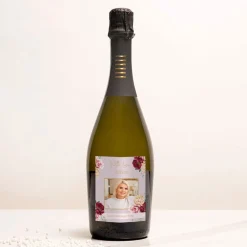 Personalised Prosecco - Photo Purple Florals