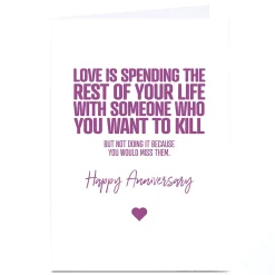 Personalised Punk Anniversary Card - Love Is...