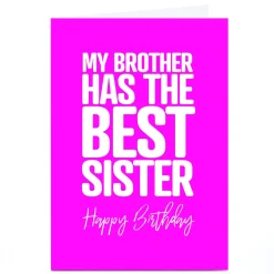 Personalised Punk Birthday Card - Brother From Sister