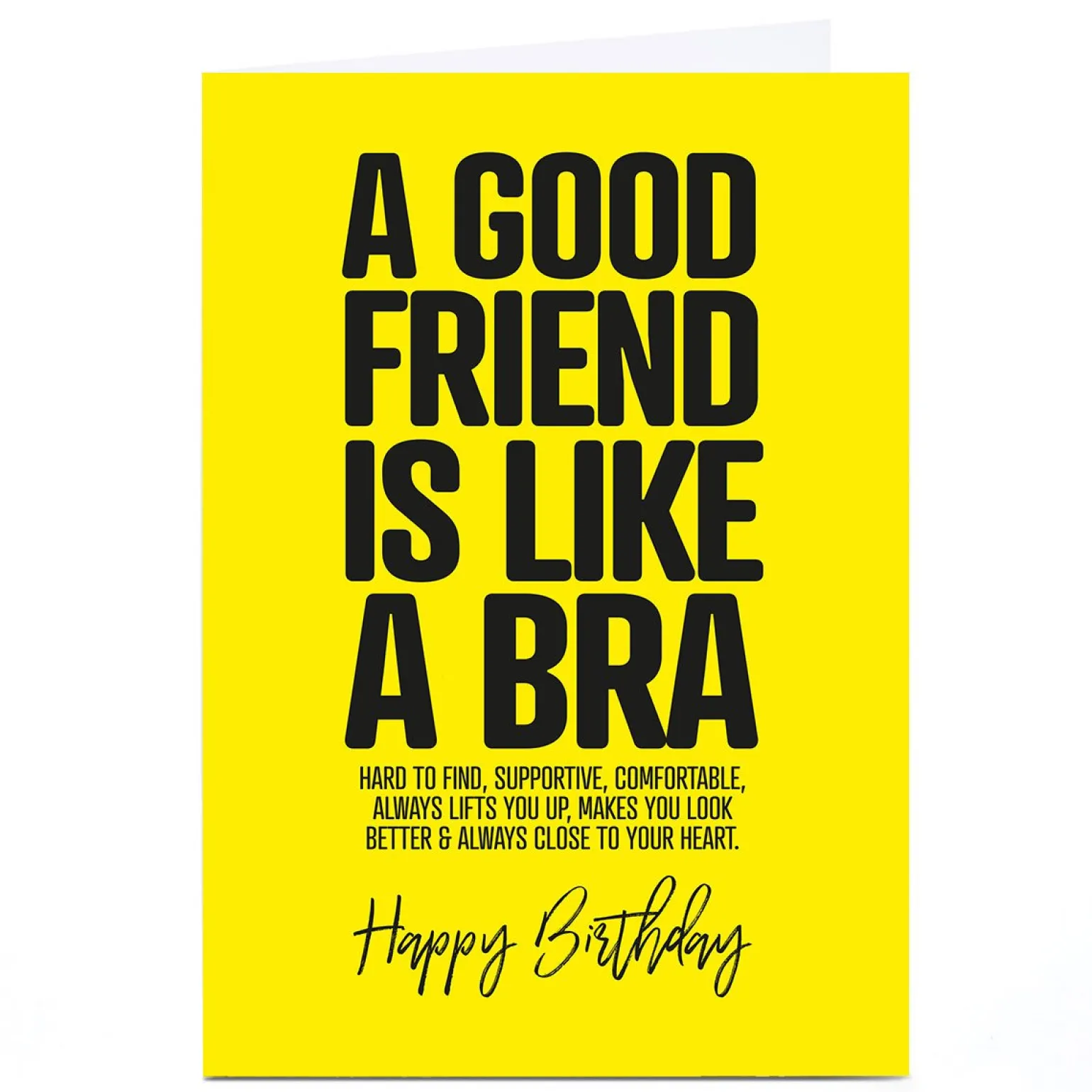 Personalised Punk Birthday Card - A Good Friend Is Like A Bra