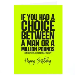 Personalised Punk Birthday Card - A Man Or A Million