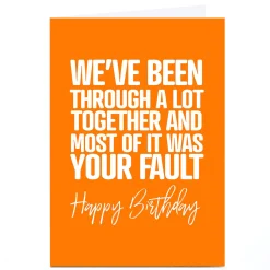 Personalised Punk Birthday Card - Your Fault
