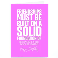 Personalised Punk Birthday Card - A Solid Foundation