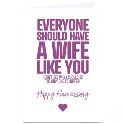 Personalised Punk Cards Anniversary Card - Wife Like You