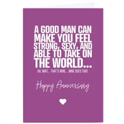 Personalised Punk Cards Anniversary Card - That's Wine