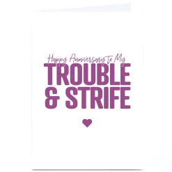 Personalised Punk Cards Anniversary Card - Trouble & Strife
