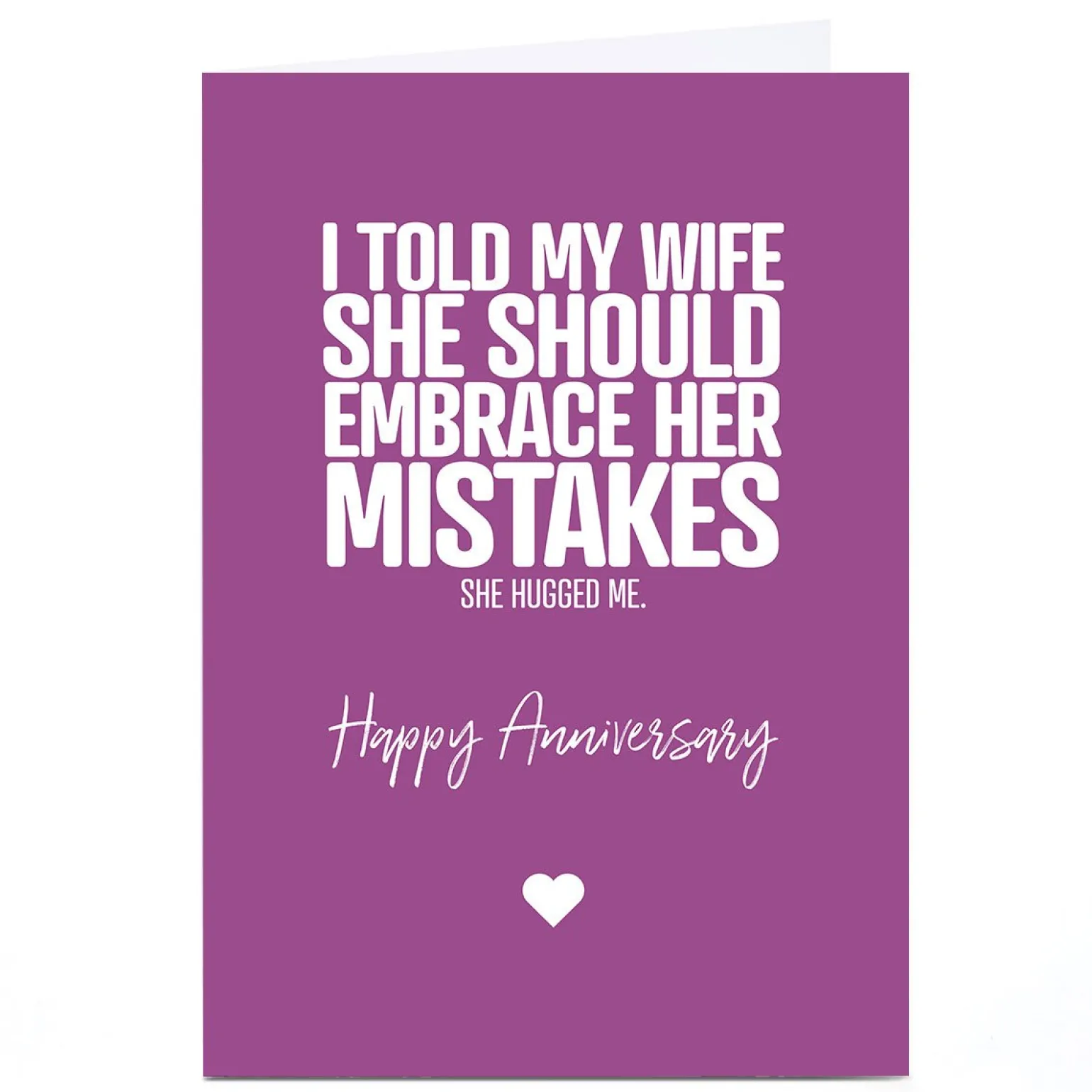 Personalised Punk Cards Anniversary Card - Mistakes