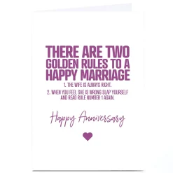 Personalised Punk Cards Anniversary Card - Happy Marriage