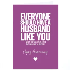 Personalised Punk Cards Anniversary Card - Husband Like You