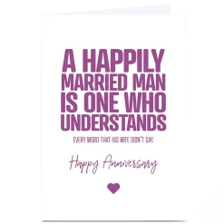 Personalised Punk Cards Anniversary Card - Married Man