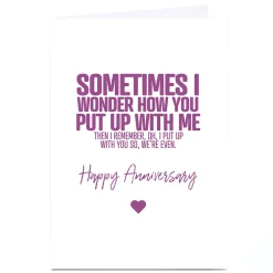 Personalised Punk Cards Anniversary Card - Sometimes I Wonder