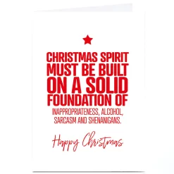 Personalised Punk Christmas Card - Christmas Spirit