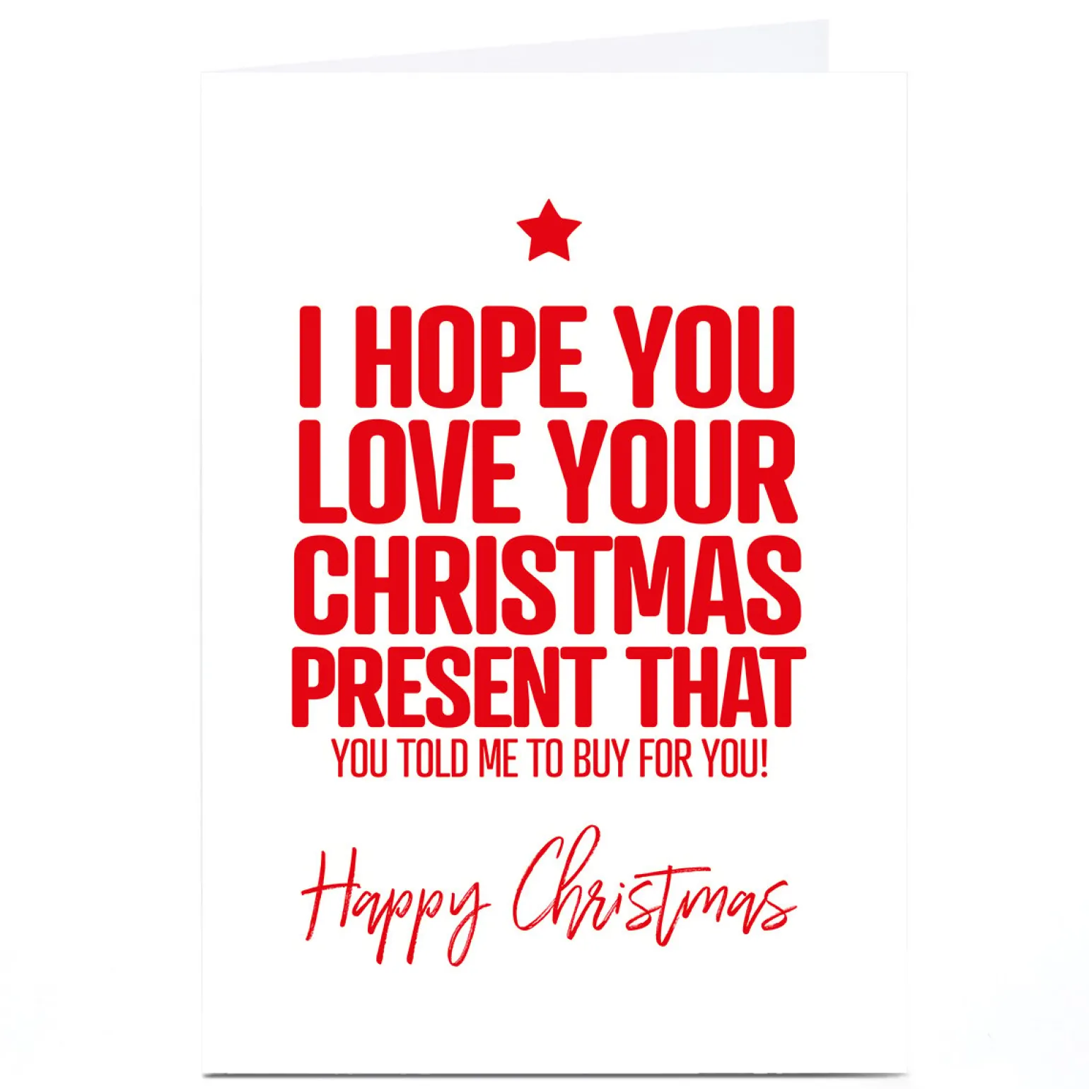 Personalised Punk Christmas Card - I Hope You Love...