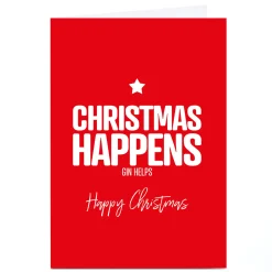 Personalised Punk Christmas Card - Christmas Happens