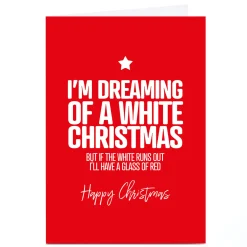 Personalised Punk Christmas Card - White Christmas