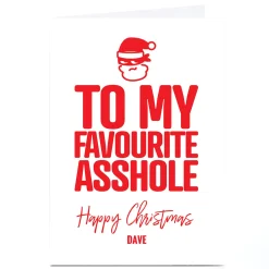 Personalised Punk Christmas Card - To My Favourite