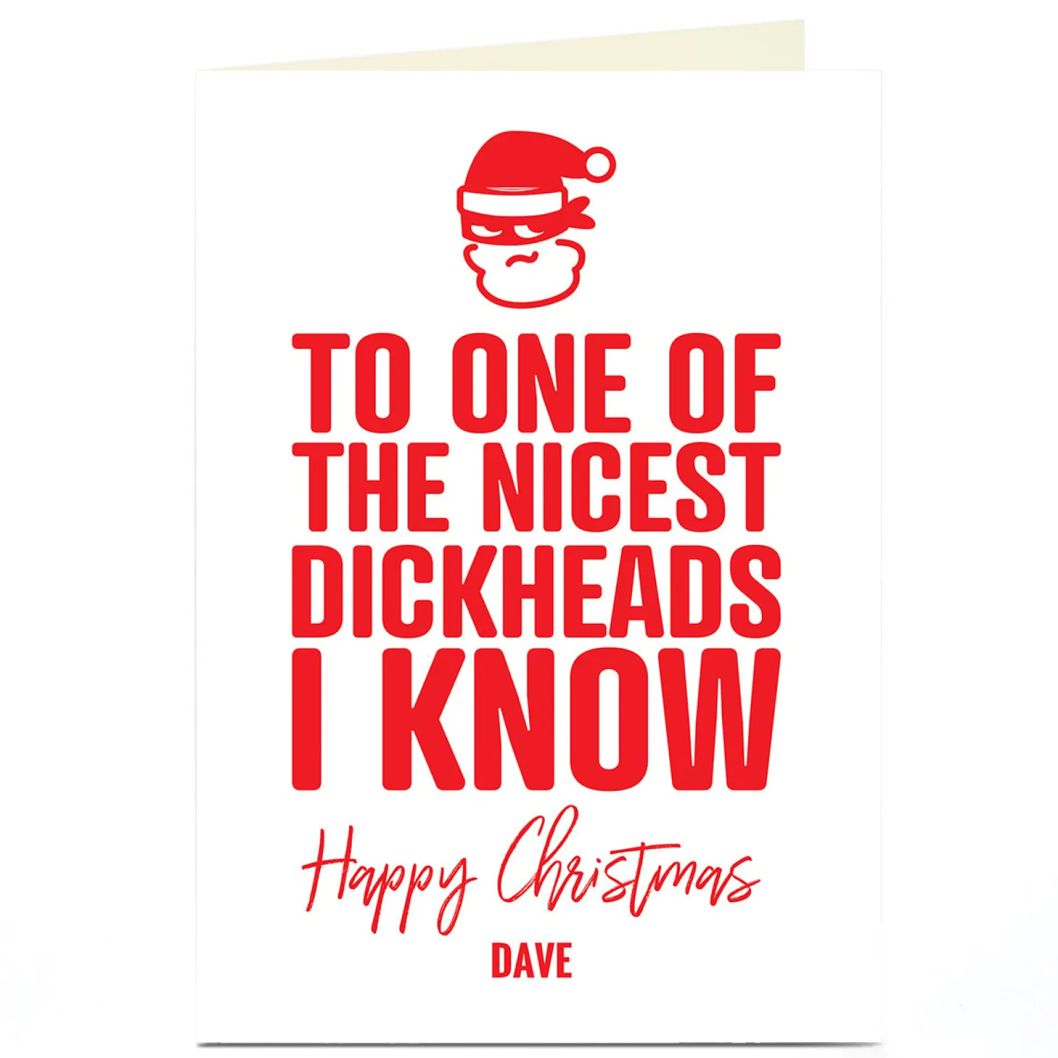 Personalised Punk Christmas Card - To One of the Nicest...