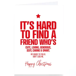 Personalised Punk Christmas Card - Find a Friend
