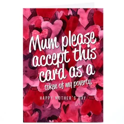 Personalised Punk Mother's Day Card - Accept This Card