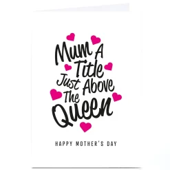 Personalised Punk Mother's Day Card - Above The Queen