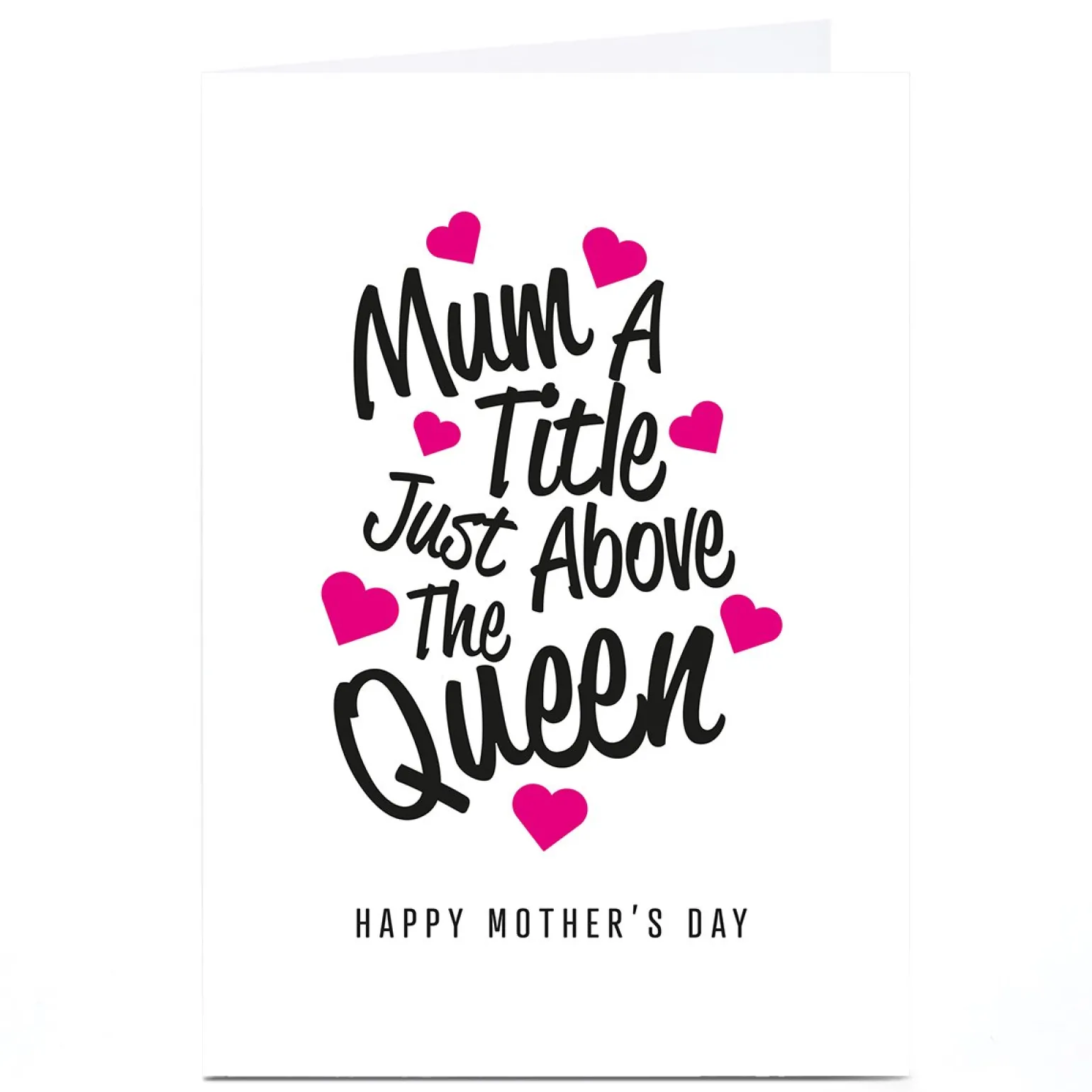 Personalised Punk Mother's Day Card - Above The Queen