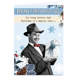 Personalised Quitting Hollywood Christmas Card - Merry Christmas Dad