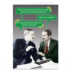 Personalised Quitting Hollywood Christmas Card - Burgled