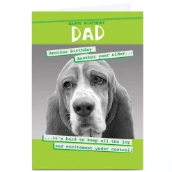 Personalised Quitting Hollywood Birthday Card - Dad, Dog