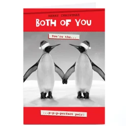 Personalised Quitting Hollywood Christmas Card - P-P-P-Perfect Pair