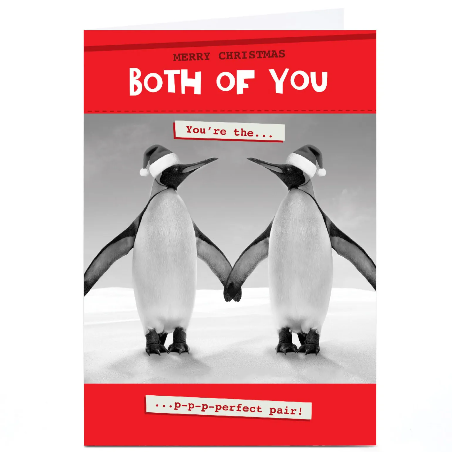 Personalised Quitting Hollywood Christmas Card - P-P-P-Perfect Pair