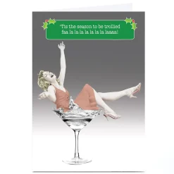 Personalised Quitting Hollywood Christmas Card - Trollied